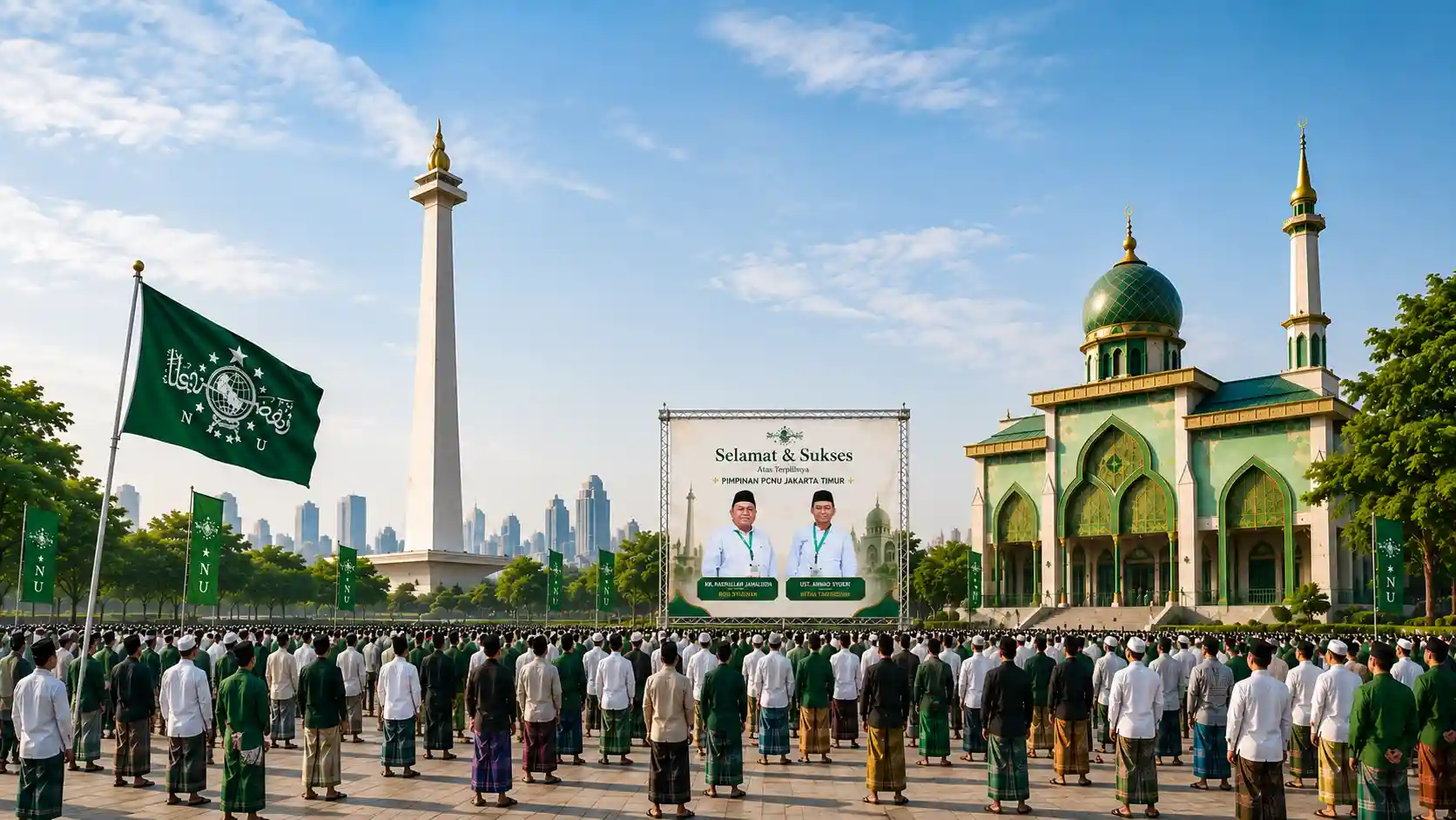 Kebersamaan pengurus dan warga PCNU Pengurus Cabang Kabupaten Sukabumi